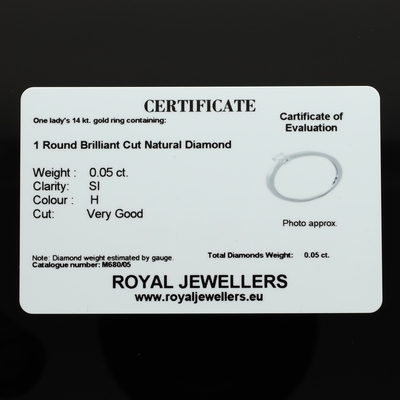 Fehér arany gyűrű 53-as méret (M680/05-53)